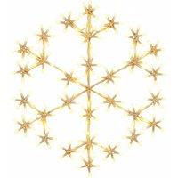 Pegdev Warm White LED Snowflake Christmas Light 49cm 180 LED 8 Modes 3m Cable