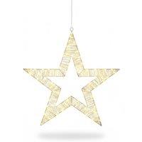 Pegdev Outdoor Christmas LED Metal Star 100 Micro Lights Silver Frame 54cm