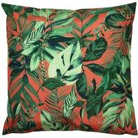 Furn Psychedelic Jungle Polyester Filled Outdoor Cushion in Coral | Size: 43 cm x 43 cm