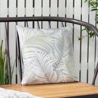 Evans Lichfield Palma Botanical Water & UV Resistant Outdoor Cushion in Green | Size: 43 cm x 43 cm