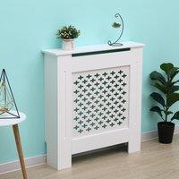Home Source Small Radiator Cover MDF Wooden Home Decorative Modern Design in White