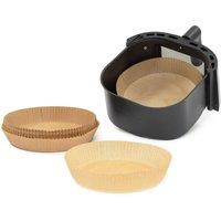 LIVIVO 100 Disposable Air Fryer Liners - Round in Beige | Size: 100 Pieces