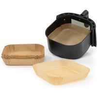 LIVIVO 100 Disposable Air Fryer Liners - Square in Beige | Size: 100 Pieces