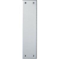 Loops Plain Victorian Door Finger Plate 298 x 73mm Polished Chrome Push Plate