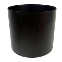 Leaf Metal Planter Plant Pot Black 20 x 18cm Smooth Finish Botanik | Size: 20 x 18 cm