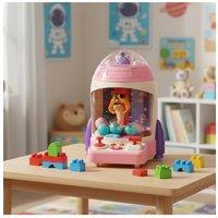 Living and Home Rocket Style Grabbing Clip Claw Machine for Kids in Pink