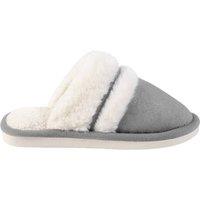 MODISHION Men's Faux Fur Lined Indoor Slippers in Dark Grey | Size: 7.5