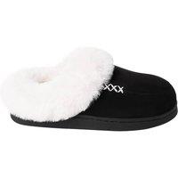 MODISHION Men's Chic Warm Faux Fur Slippers in Black | Size: 6.5