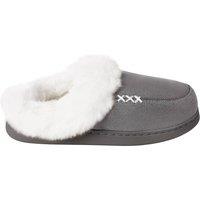 MODISHION Men's Chic Warm Faux Fur Slippers in Dark Grey | Size: 6.5