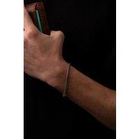 Outrage London Men's Silver Personalised Thin Box Chain Bracelet | Size: 7 inches