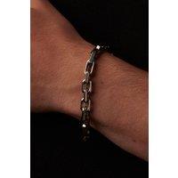 Outrage London Men's Silver Personalised Chunky Curb Link Bracelet | Size: 8 inches