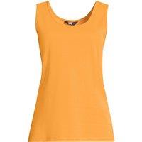 Lands' End Women's Petite Cotton Vest Top in Orange | Size: 10-12