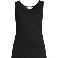 Lands' End Women's Cotton Vest Top in Black | Size: 14-16