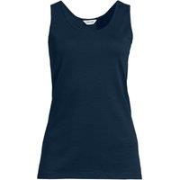 Lands' End Women's Petite Cotton Vest Top in Dark Navy | Size: 16-18