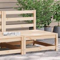 Berkfield Home Garden Sofa Armless 70x70x67 cm Solid Wood Pine in Brown | Size: 70 x 70 x 67 cm