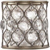 Netlighting Lucia 1 Light Indoor Wall Light Burnished Silver E14