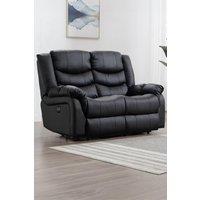 More4Homes Seattle 2 Seater Electric High Back Bonded Leather Recliner Sofa in Black