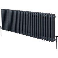 Monstershop Traditional 3 Column Radiator - 600 x 1462mm - Anthracite Grey