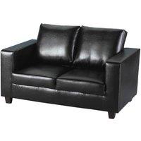 Seconique Tempo Two Seater Sofa-in-a-Box in Black