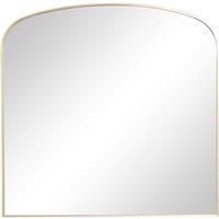 Melody Maison Large Gold Framed Arched Wall Mirror 92cm X 91cm in Metallic Gold | Size: 92 cm X 91 cm