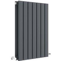 Balterley Lucia Square Horizontal Double Panel Radiator 600mm x 412mm Anthracite in Grey