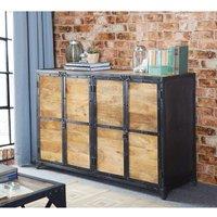 IH Design Alteus Vintage Up cycled Industrial Large Sideboard in Black