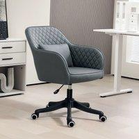 VINSETTO Office Chair with Rechargeable Electric Vibration Massage Lumbar Pillow in Grey
