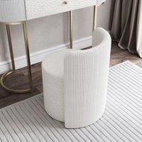 CARME HOME Hattie Ivory Boucl Stool for Bedroom Living Room Home Decoration