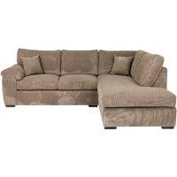 Bliss Furniture Jumbo Cord L Shape 4 Seater Right Hand Corner Sofa in Beige | Size: 4 Person