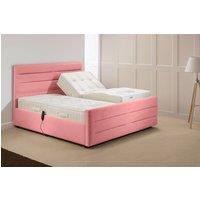 PARADISE BEDS LTD Electric Adjustable Mobility Bed Set with USB & LED Lights in Pink | Size: King