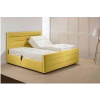 PARADISE BEDS LTD Electric Adjustable Mobility Bed Set with USB & LED Lights in Mustard | Size: King