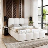 PARADISE BEDS LTD Teddy Fleece Bed Frame Cloud of Boucle, Cream | Size: Double