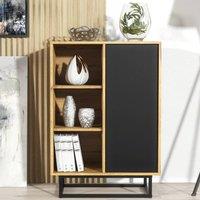 Creative Furniture Elysian Loft Sideboard 100cm - Dark Oak & Black