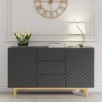 Creative Furniture Diamond Luxe Sideboard 140cm - Dark Grey