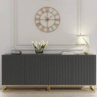 Creative Furniture Ripple Duo Sideboard 200cm - Dark Grey with Fluted Doors