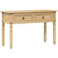 Berkfield Home Console Table Corona 115x46x73 cm Solid Wood Pine in Light Brown | Size: 115 x 46 x 73 cm