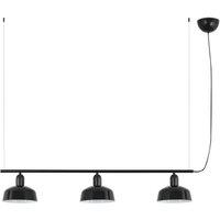 Netlighting Tatawin Small Bar Pendant Ceiling Light Black Gloss Black 3x E27