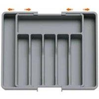 Havendro Grey Cutlery Drawer Organiser Extendable Adjustable Utensil Tray