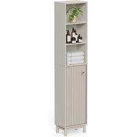 Havendro Tall Bathroom Storage Cabinet, Stone Freestanding Slim Tallboy