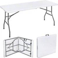 Havendro 6ft White Trestle Folding Table Garden Plastic Picnic BBQ