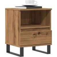 Berkfield Home Bedside Cabinet Artisan Oak 40x35x50 cm Engineered Wood in Brown | Size: 40 x 35 x 50 cm