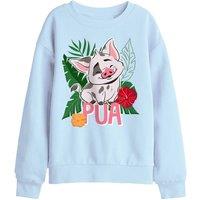 Disney Moana 2 Pua Island Kids Sweatshirt, Light Blue | Size: 5-6 Years