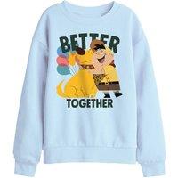 Disney Russel & Dug Better Together Kids Sweatshirt, Light Blue | Size: 5-6 Years
