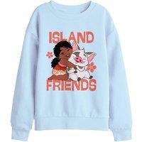 Disney Moana 2 Simea & Pua Island Friends Kids Sweat, Light Blue | Size: 5-6 Years