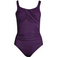 Lands' End Women's Long Carmela Slender Swimsuit in Purple | Size: 10