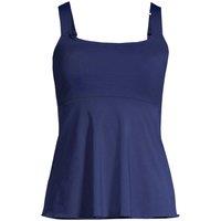Lands' End Women's Flutter Tankini Top in Navy | Size: 8