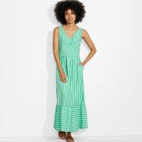 Lands' End Women's Plus Sleeveless Jersey V-neck Maxi Dress in Green | Size: 14-16