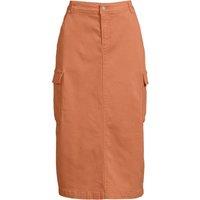 Lands' End Women's Stretch Twill Cargo Skirt in Burnt Orange | Size: 14