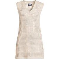 Lands' End Women's Plus Open Knit V-Neck Swim Cover Up Dress in Light Tan | Size: 24-26