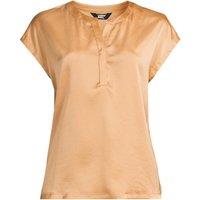 Lands' End Women's Mixed Media Satin Top in Light Brown | Size: 14-16